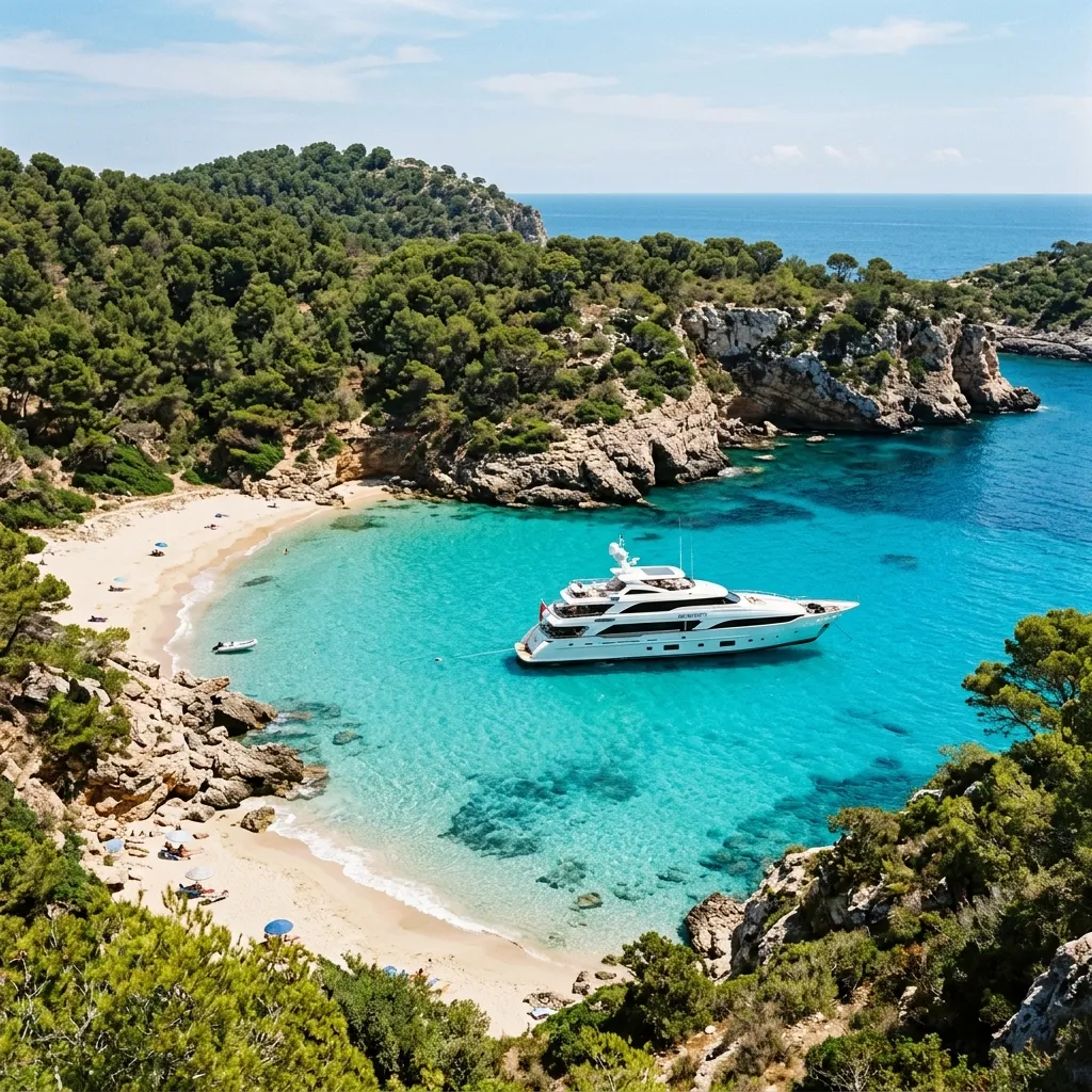 Family enjoying aboard a luxury yacht in Alcudia